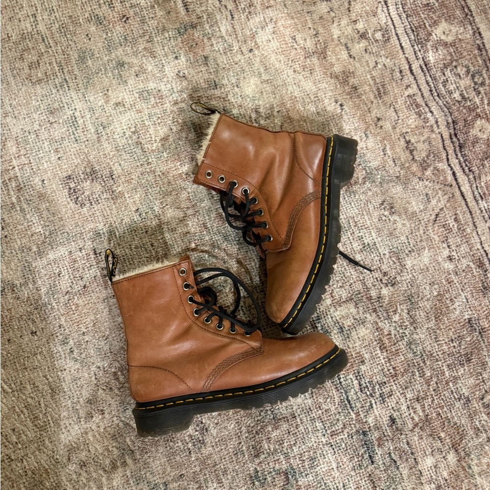 Dr martens leather with faux lining